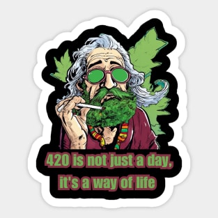 Canabis 420 Marijuana  420 Is Not Just a Day it is a Way of Life Sticker